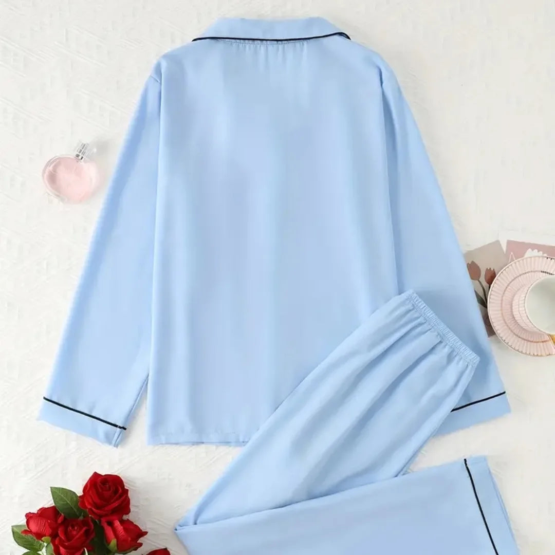 Classic Solid pajama Set (Sky Blue)