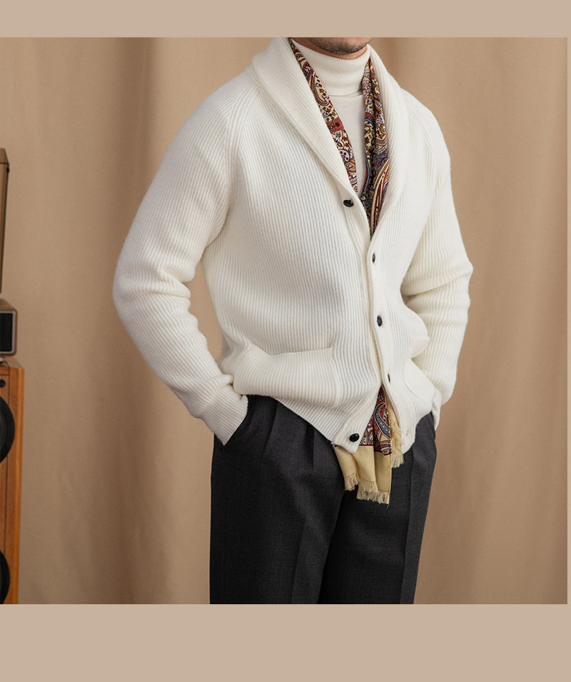 Cardigan Winter Sweatercoat-Off White