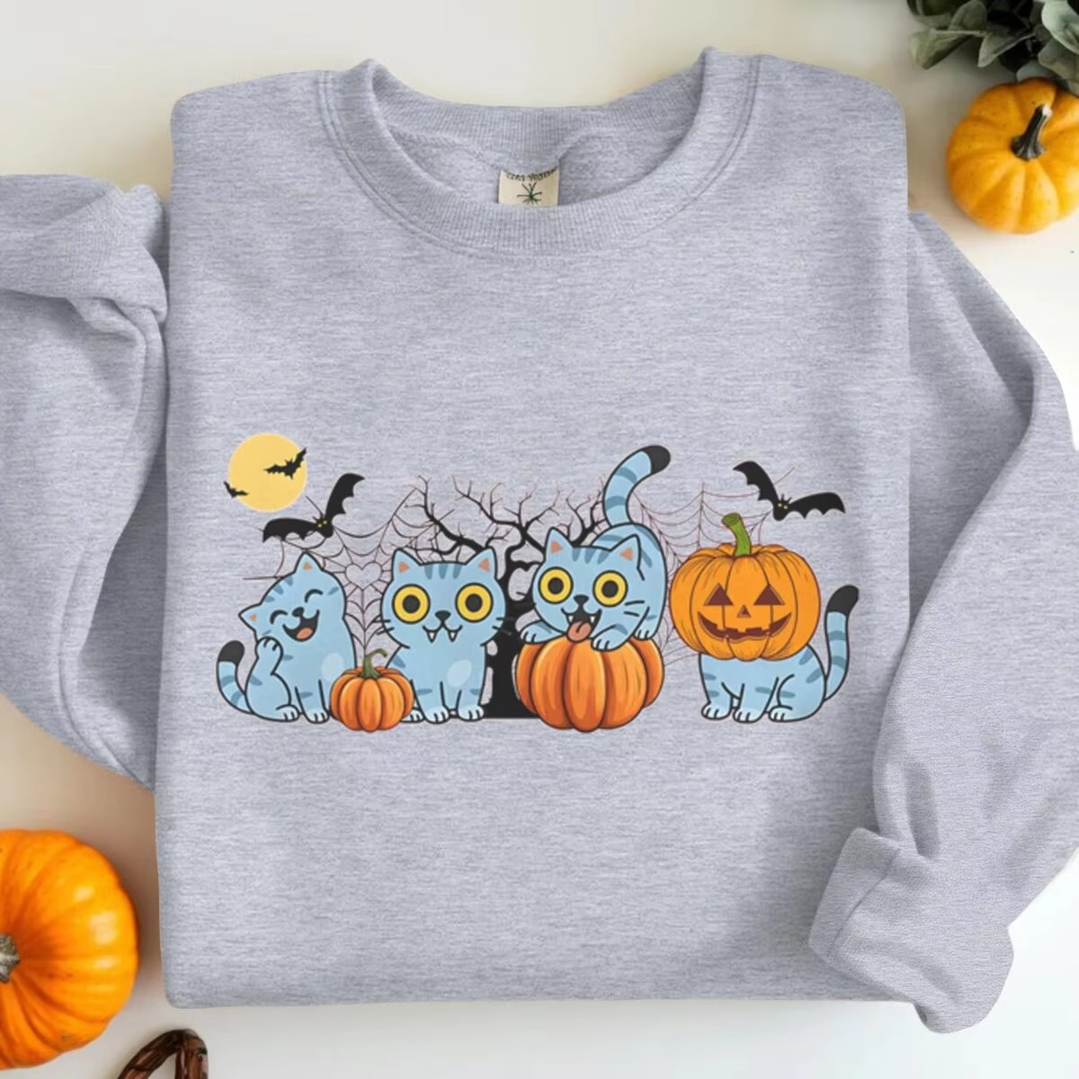 Cat sweatshirt for women (Grey)