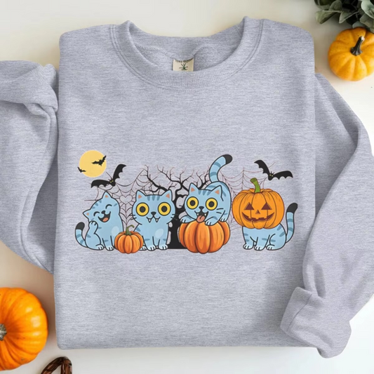 Cat sweatshirt for women (Grey)