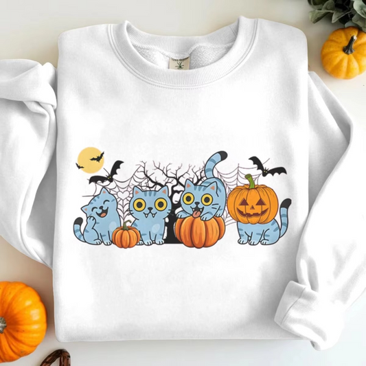 Cat sweatshirt for women (White)