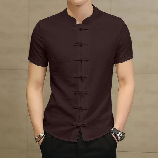 Kung Fu Chinese style shirt- Brown