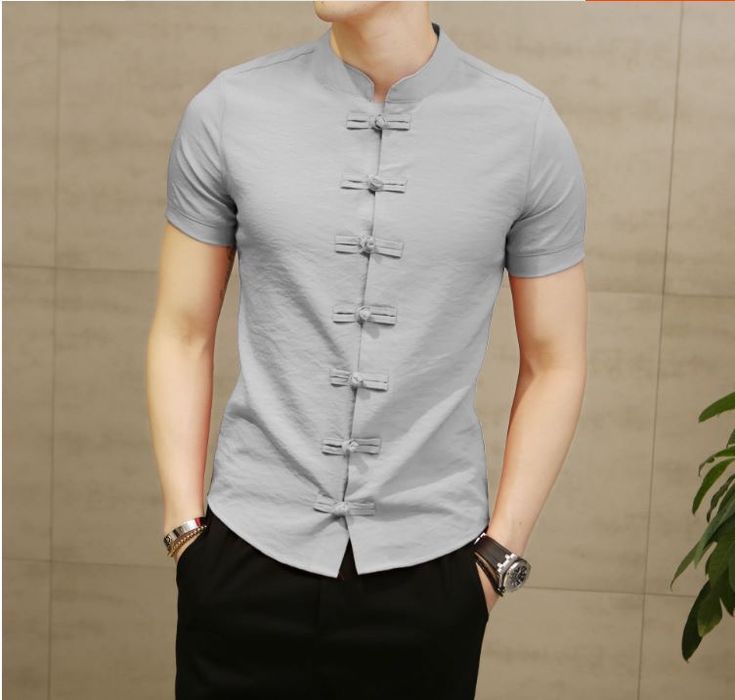 Kung Fu Chinese style shirt- Gray