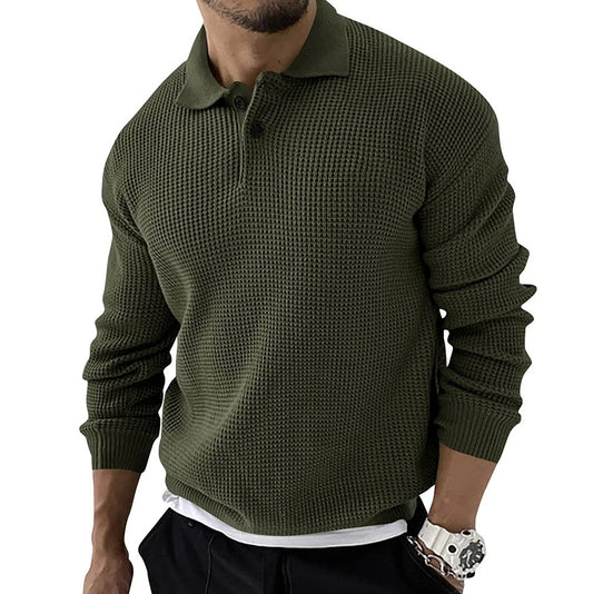 Thermal polo shirt (Full Sleeve) - Army Green