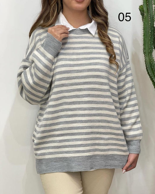 Women Sweatshirts-Grey Linning