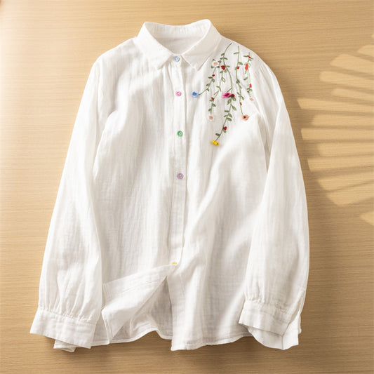 Lamptrip Long Sleeves Top (White)