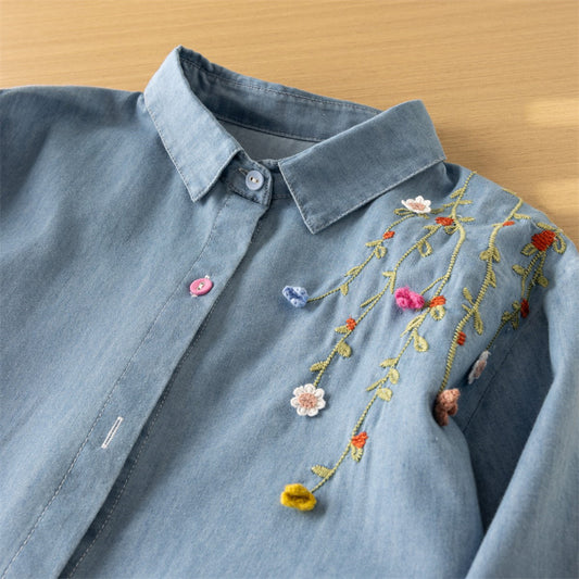 Lamptrip Long Sleeves Top (Denim Blue)