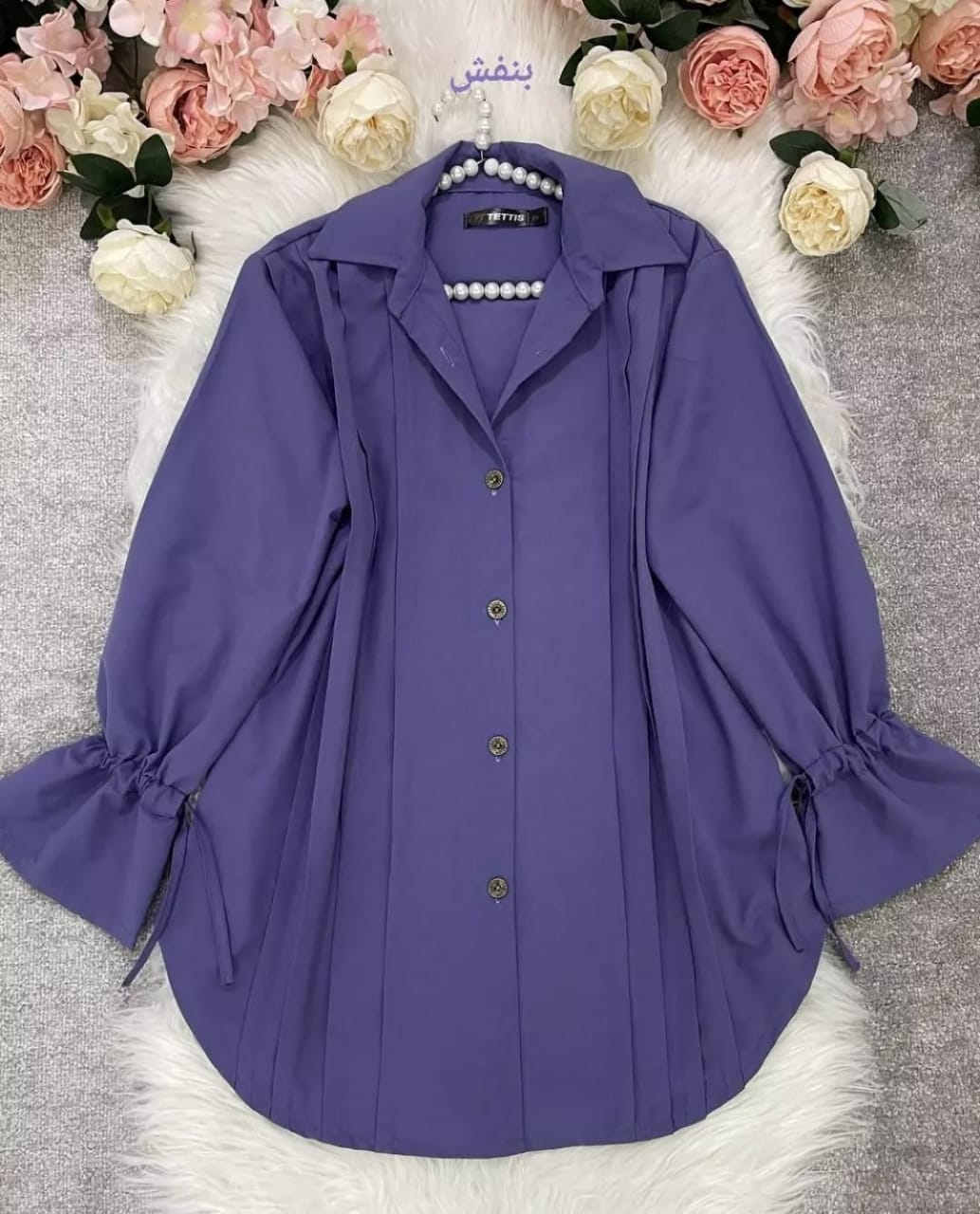 Collared Button down Shirt (Violet)