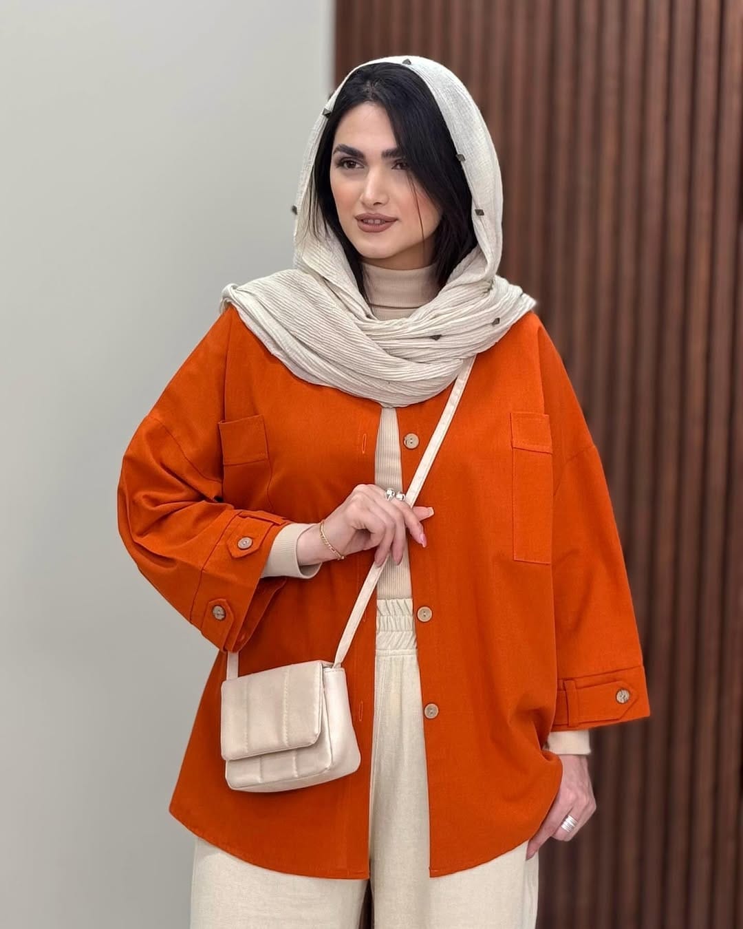 Turkish ling sleeves shirt (Orange)