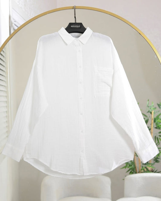 Ladies muslin shirt (White)
