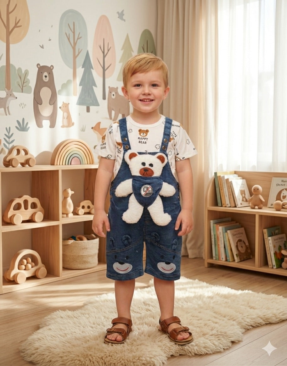 Kids Denim Romper Set