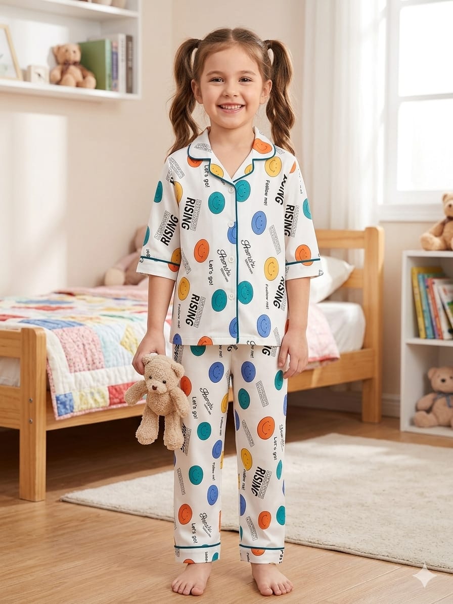 Button-Down Sleepwear Set (White)