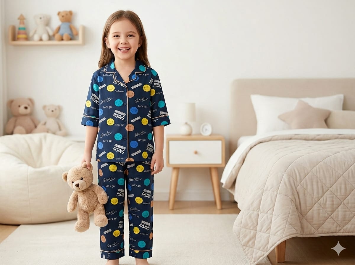Button-Down Sleepwear Set (Blue)