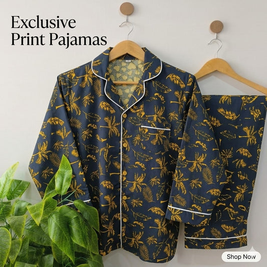 Midnight Blossom Pajama Set