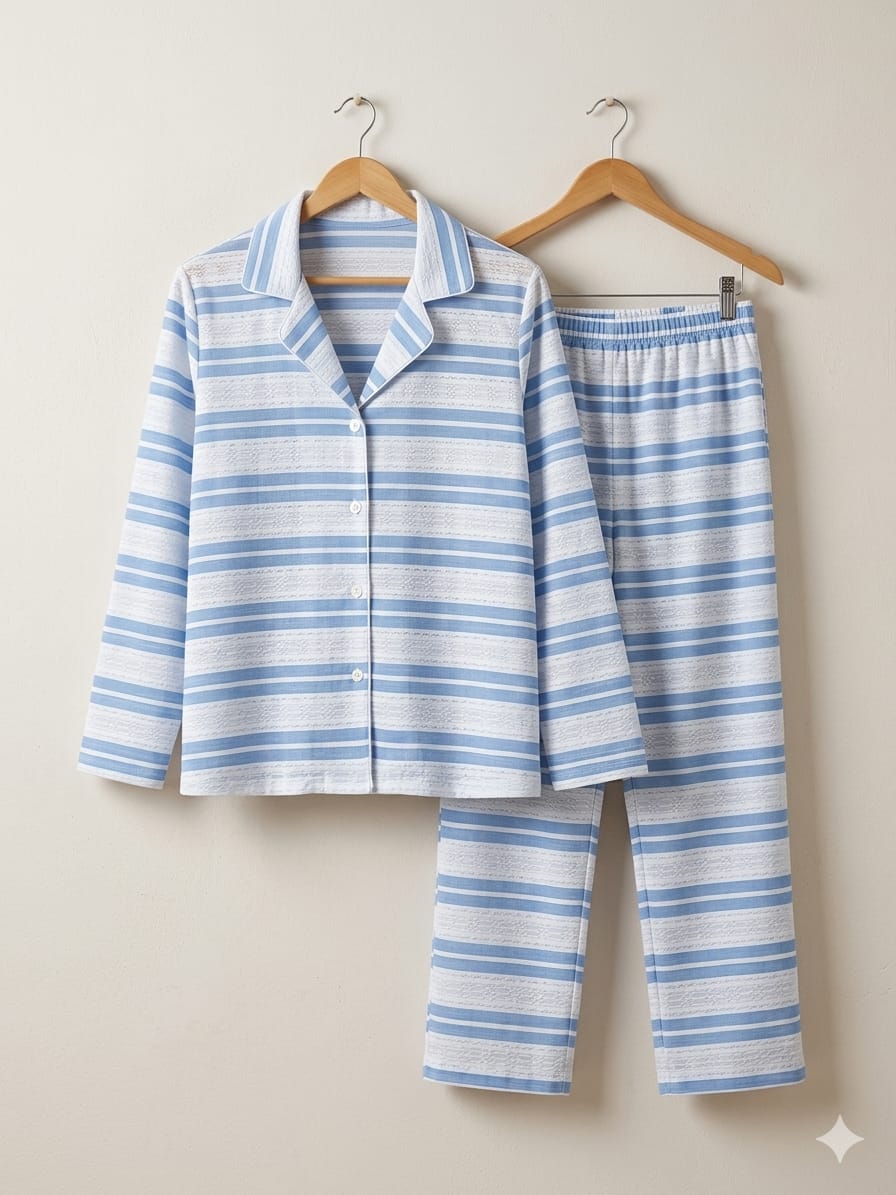 Serene Sky Button-Down pajama Set