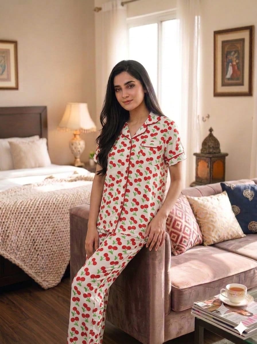 Rosy Cherry Pajama Set