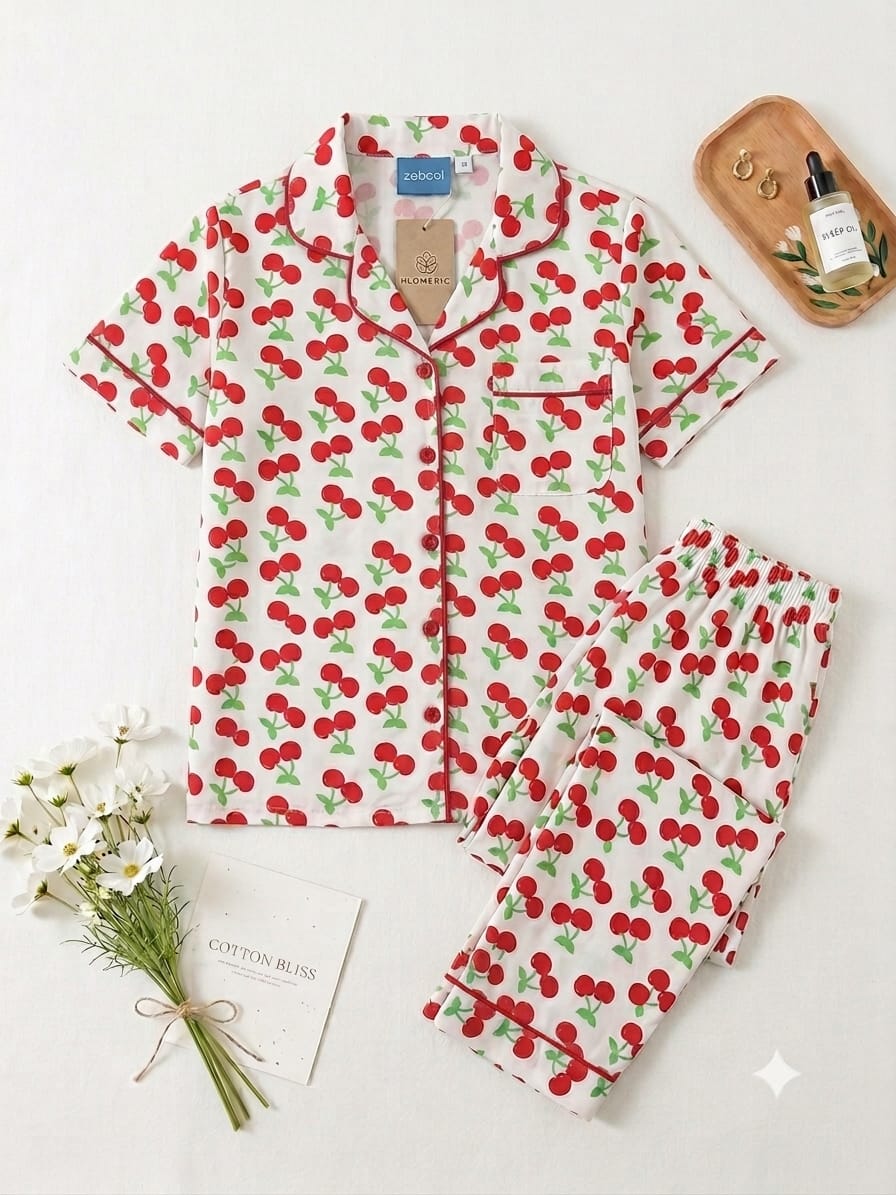 Rosy Cherry Pajama Set