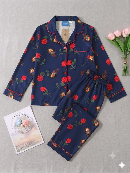 Peacock Pajama set (Full Sleeve)