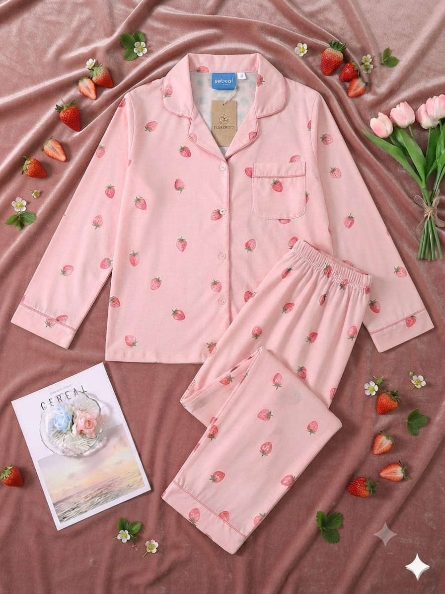 Strawberry pajama set (Full Sleeves)