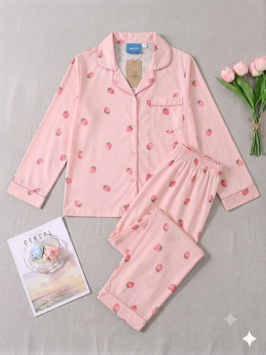 Strawberry pajama set (Full Sleeves)