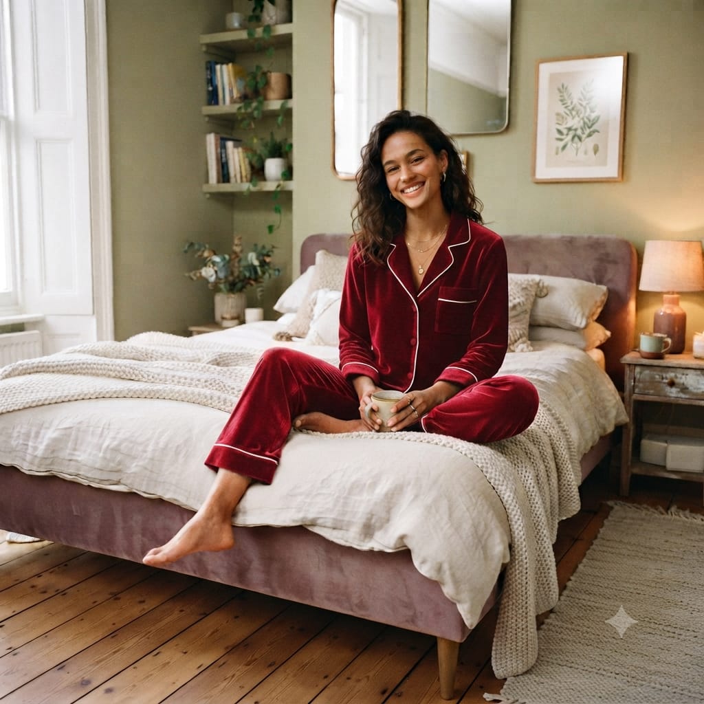 Royal Comfort Pajama Set (Maroon)