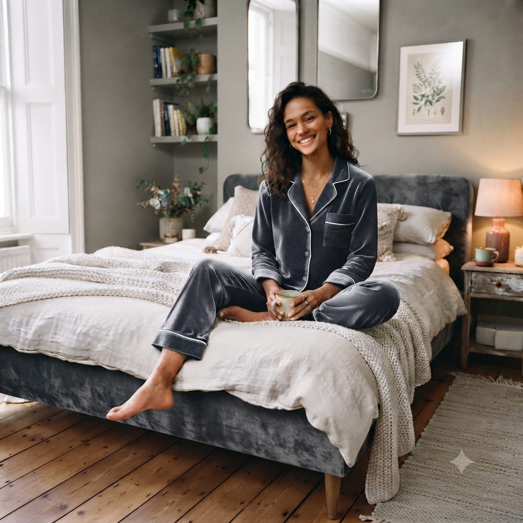 Royal Comfort Pajama Set (Grey)
