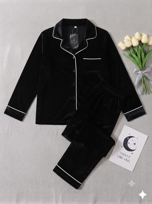 Royal Comfort Pajama Set (Black)