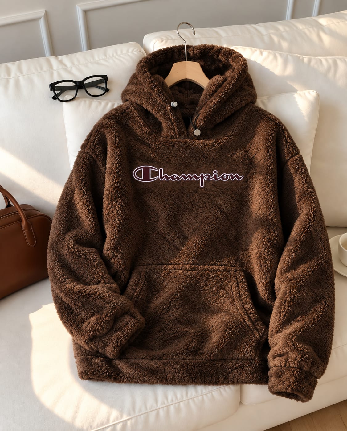 Champion sherpa jacket for ladies (Brown)