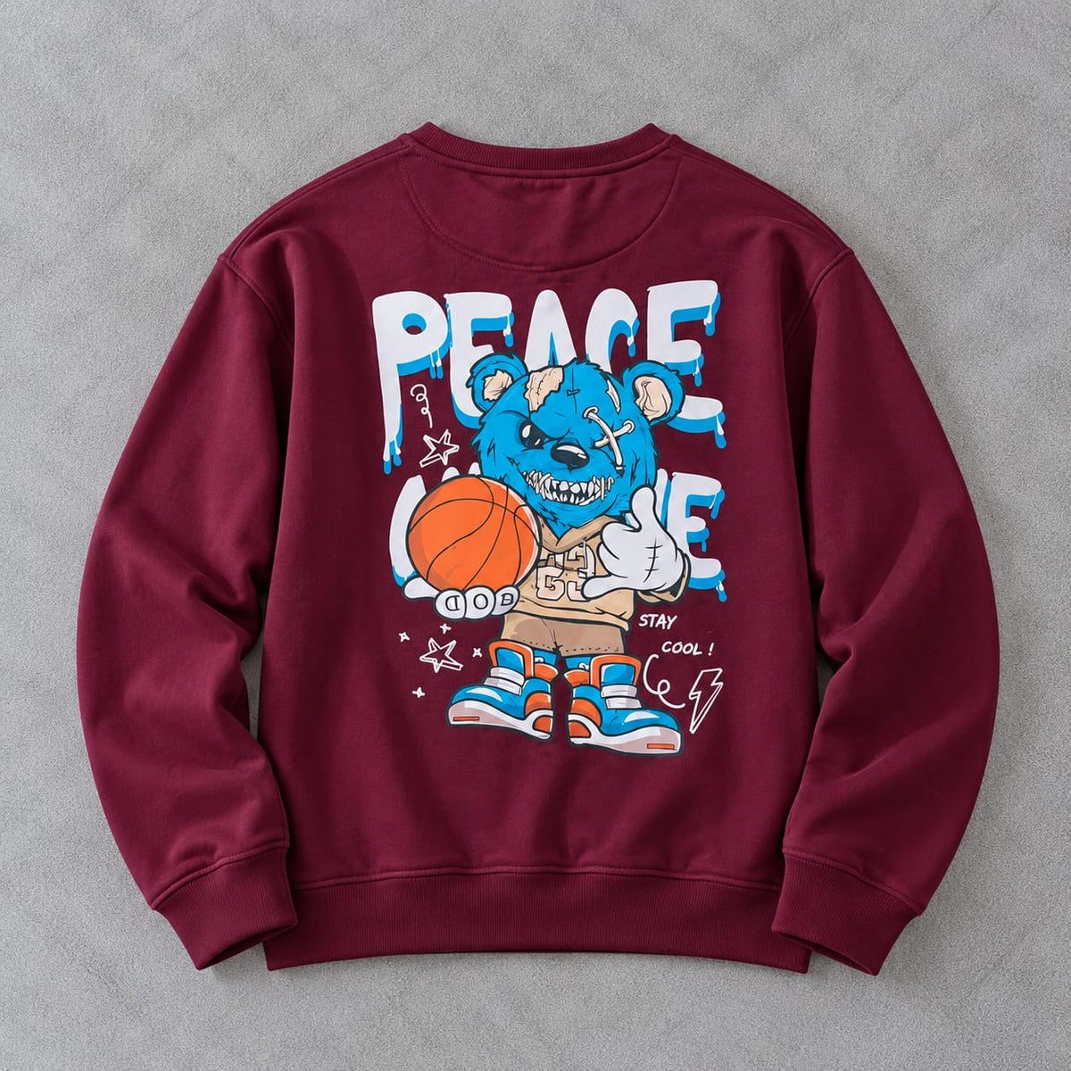 Peace Sweatshirt for men and women (Maroon)