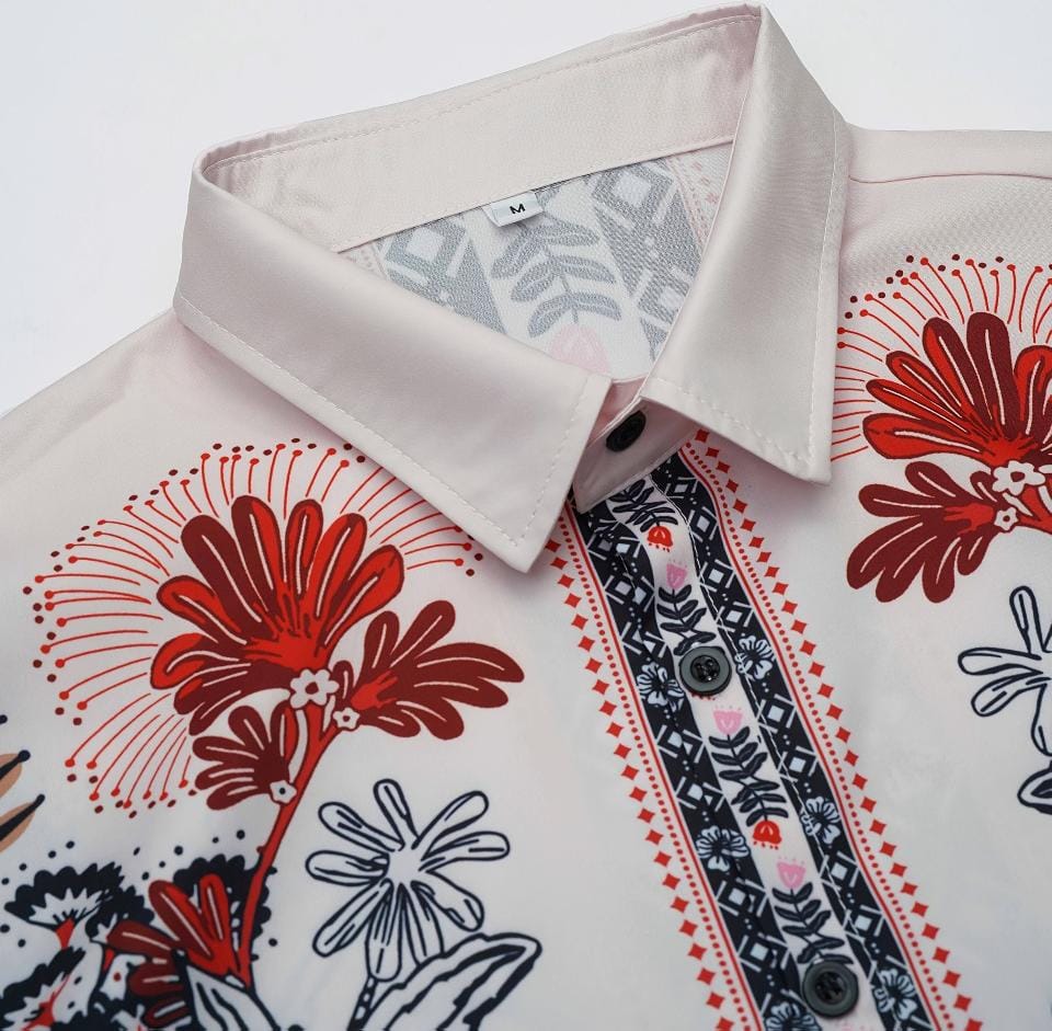 Columbus printed shirt (Pearl White)
