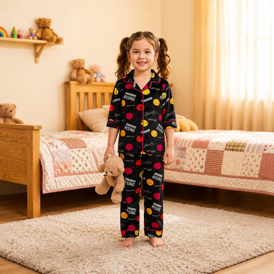 Button-Down Sleepwear Set (Black)