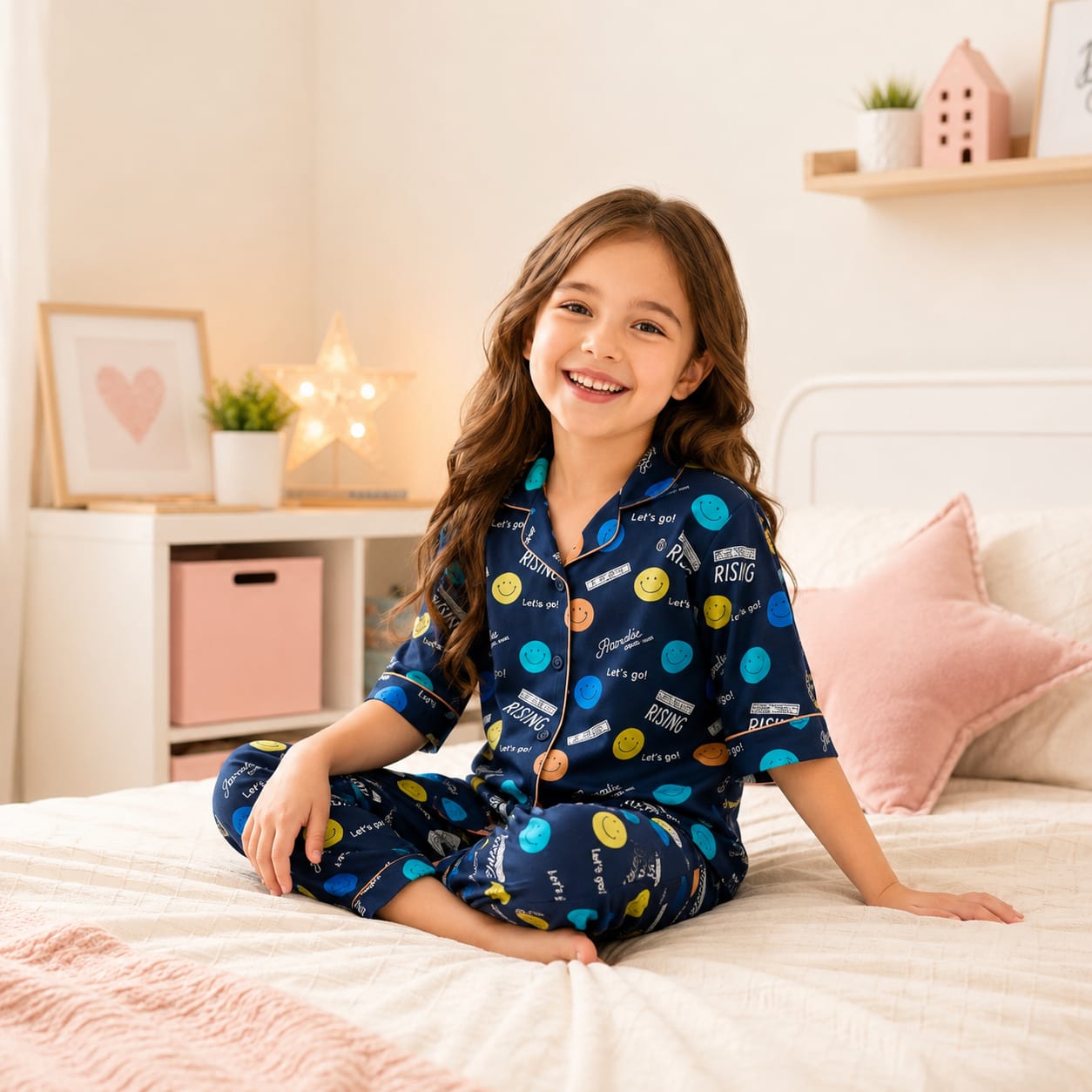 Button-Down Sleepwear Set (Blue)