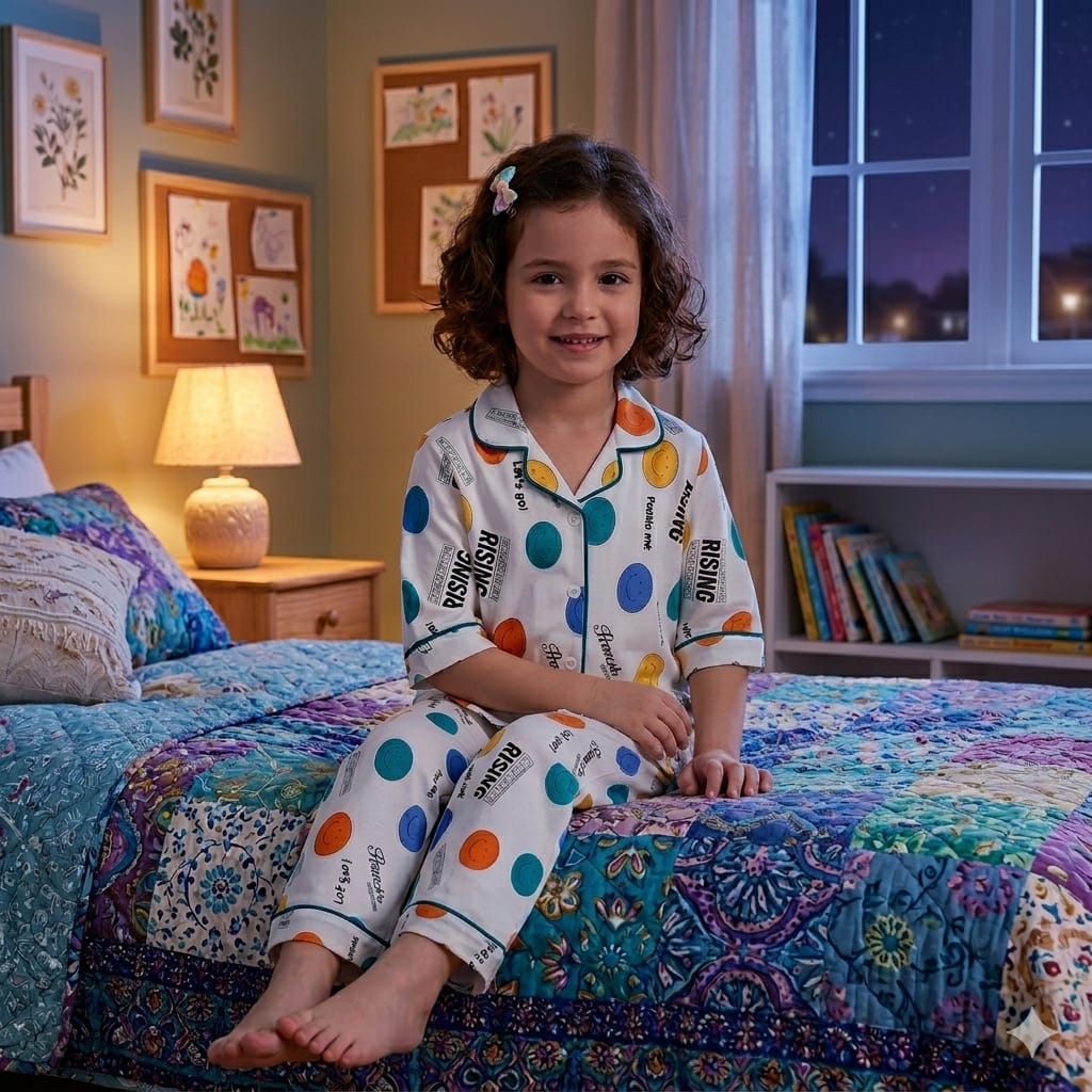 Button-Down Sleepwear Set (White)