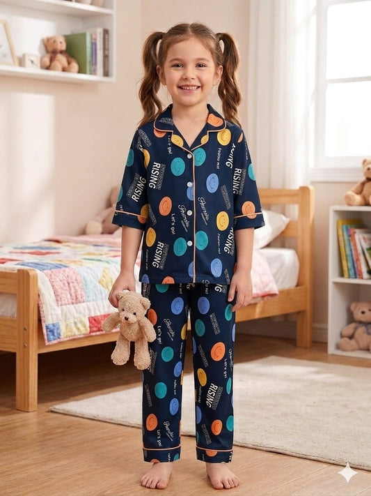 Button-Down Sleepwear Set (Blue)