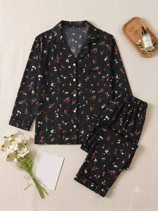 Cute flowers pajama set (Full Sleeves)
