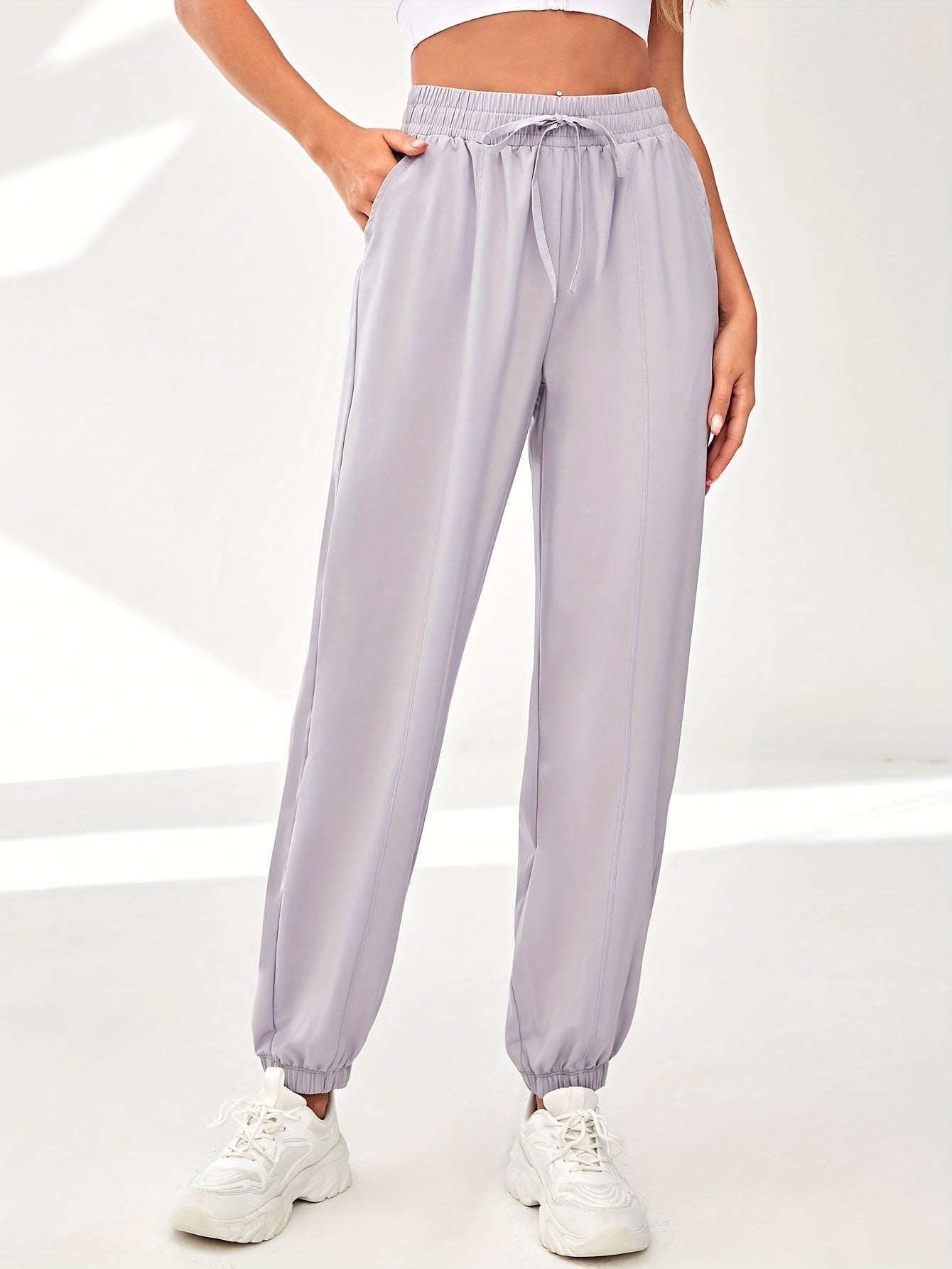 Turkish style Jogger pants for women (Light Purple)