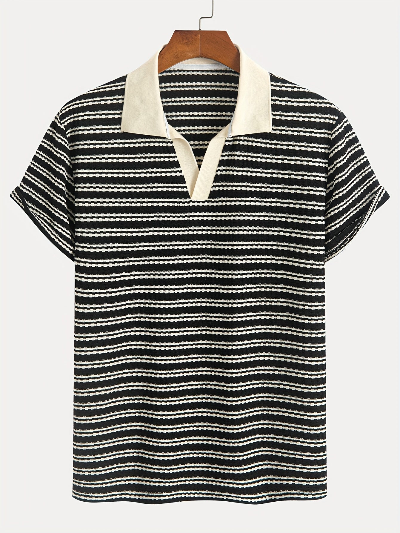 Italian strip polo (Black)