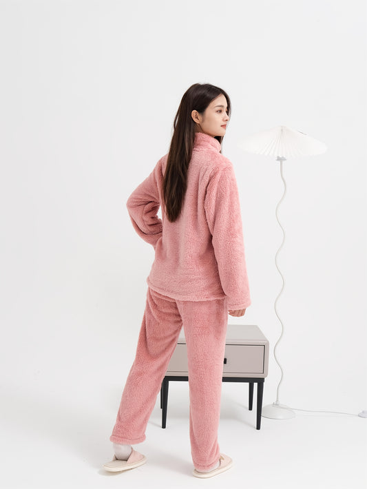 Zipper cardigan and long trouser for girls (Pink)