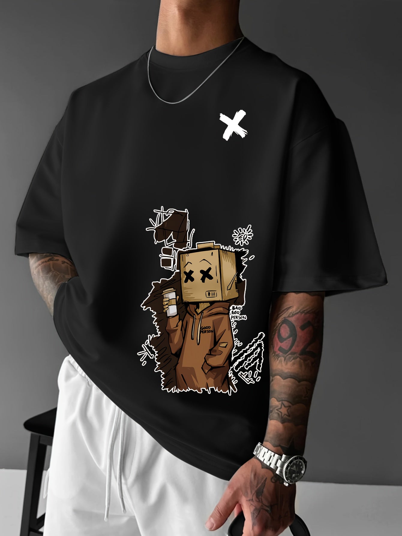 Cross graphic t-shirt (Black)