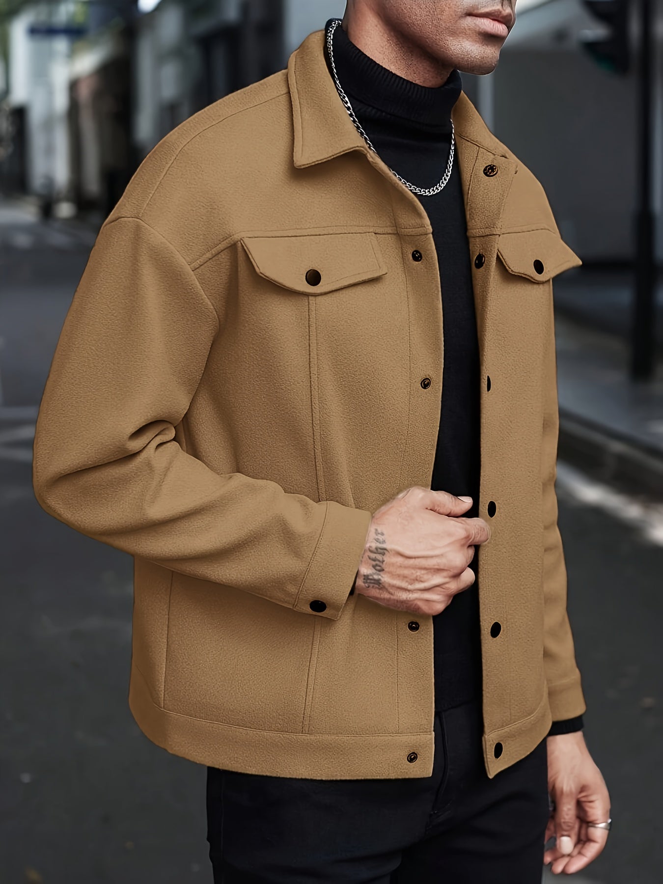 Italian wool jackets for Men (Khaki)