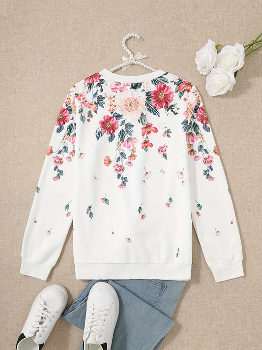 Floral sweatshirt for women