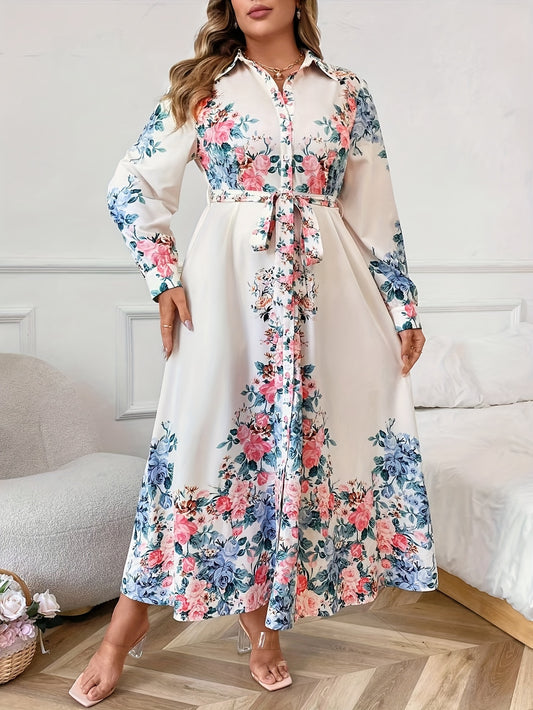 Eastern inspired floral maxi