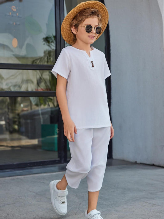 Indian style tracksuit for boys and kids (White)