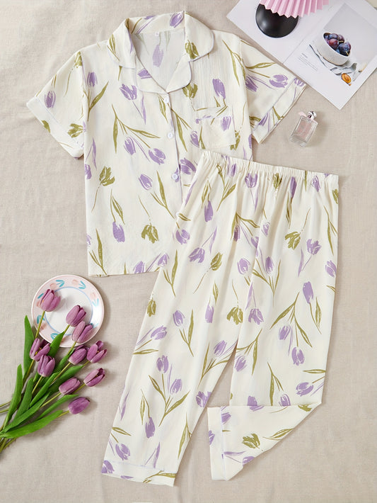 Elegant Floral Lounge wear set (Four seasons)
