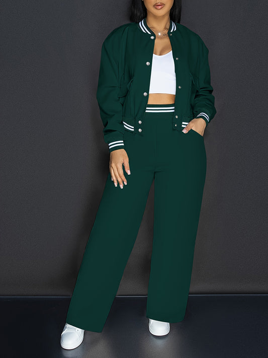 Jumpsuit with pockets for women (Dark Green)