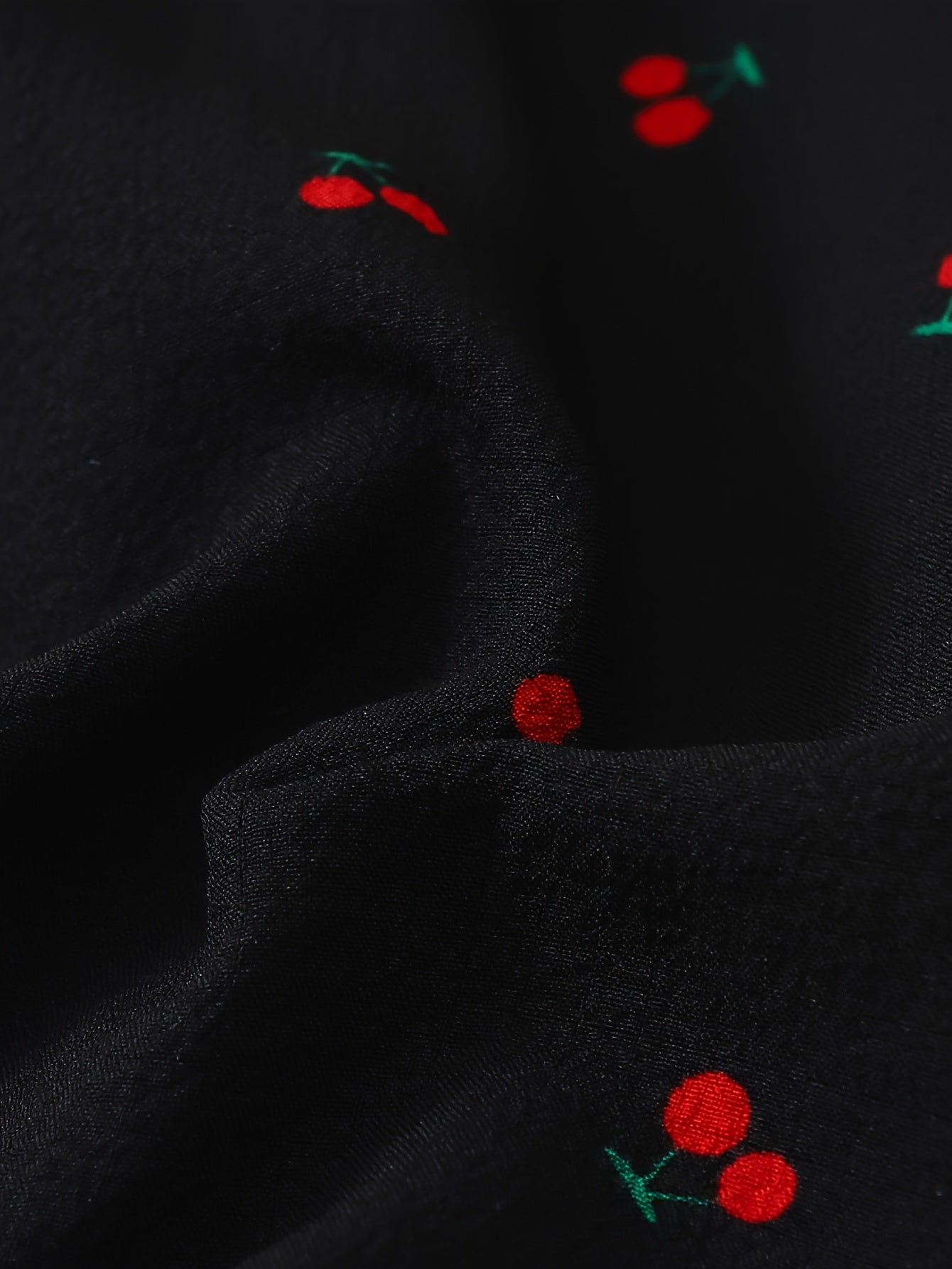 Red Cherry Print Pajama Set (Half Sleeves)