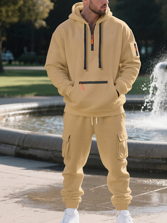 Zipper tracksuit for winter (khaki)