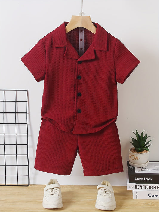 Buzz Two piece set for kids & boys- Mehroon 