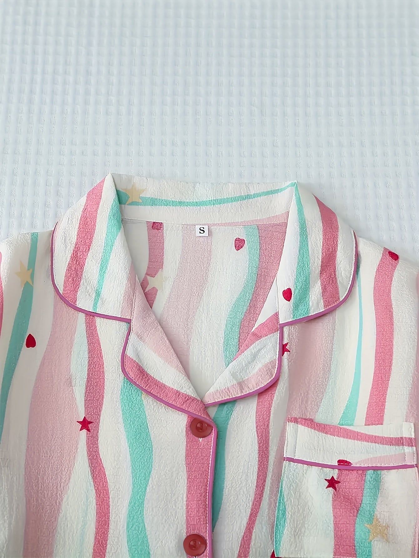 Heart contrasting pajamas set (Four seasons)