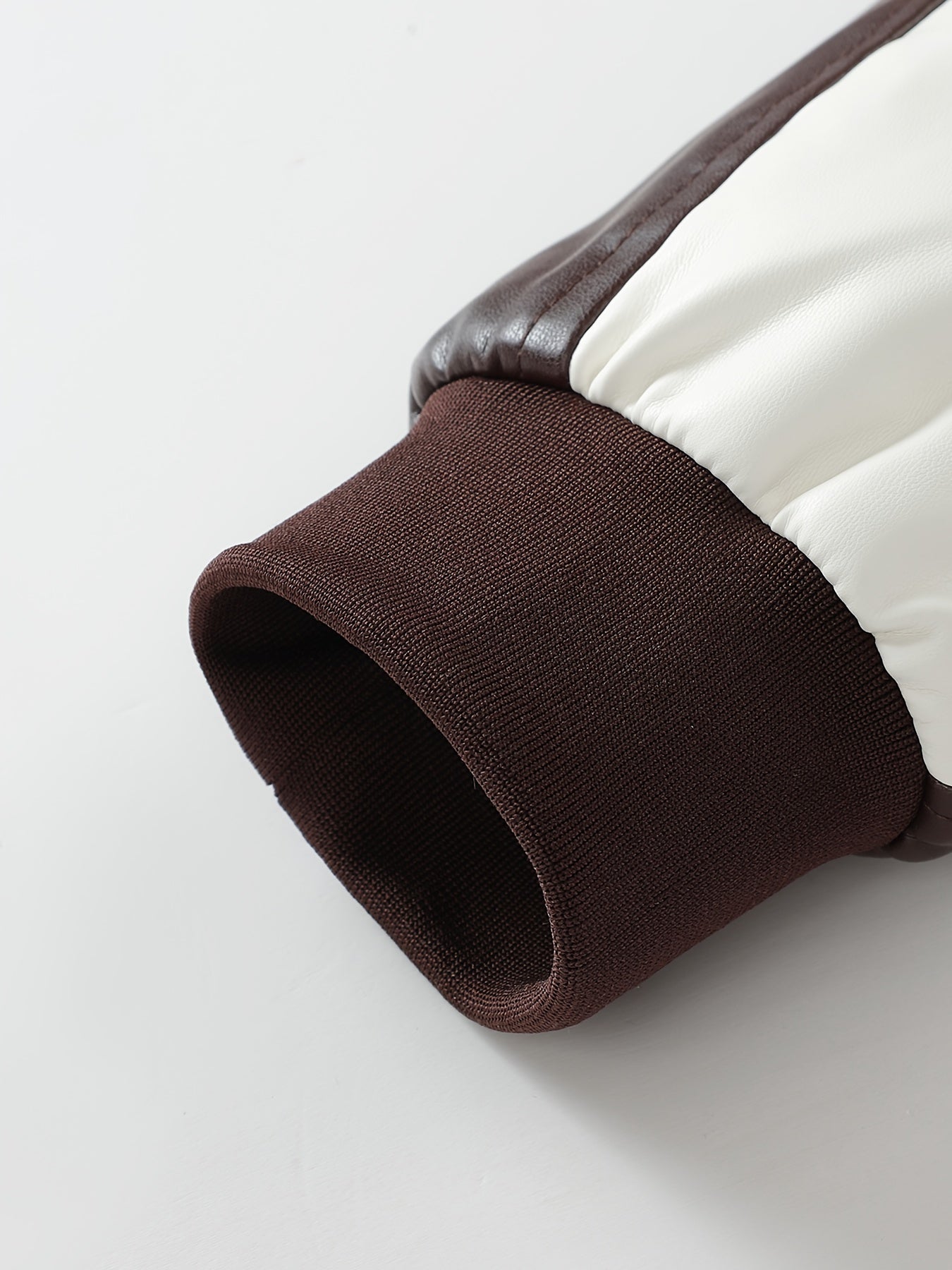 Italian bikers Jacket (White Coffee)